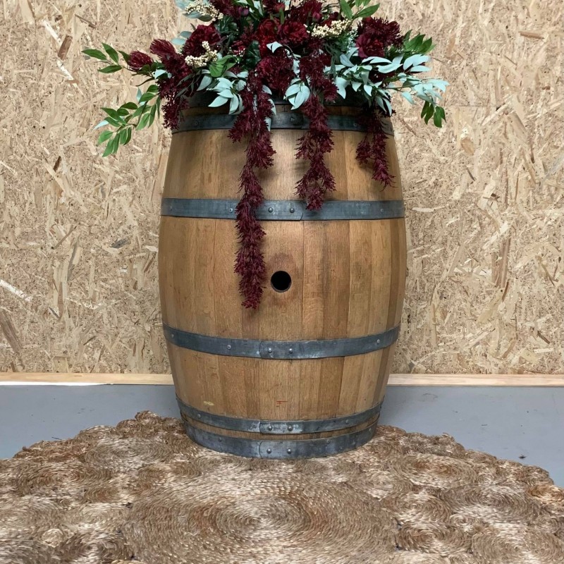 Burgandy Florals Wine barrel topper - Image #2